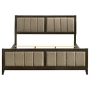 Coaster Furniture Wilkes 224421KE 51-inch Upholstered Eastern King Bed - Dark Cocoa IMAGE 3