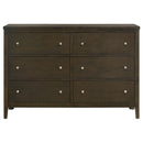Coaster Furniture Wilkes 224423 6-Drawer Dresser Cabinet - Dark Cocoa IMAGE 2