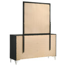 Coaster Furniture Lucia 224993M 6-Drawer Dresser and Mirror - Black IMAGE 5