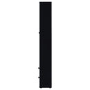 Coaster Furniture Hawthorne 953478 4-shelf Glass Door Cabinet with Drawers - Black IMAGE 5