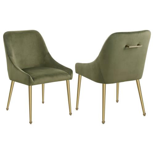Mayette Parsons Wingback Dining Side Chairs Olive 107572