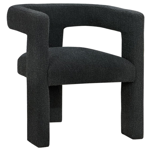 Petra Boucle Upholstered Accent Side Chair Black 902882