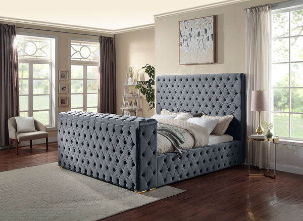 Luxe Cannes Plus Grey King TV Bed