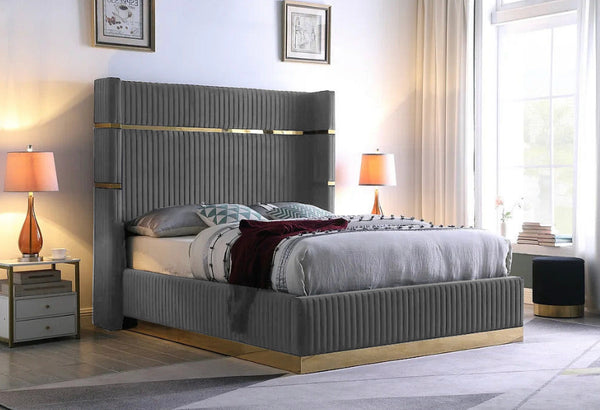 Yana Grey King Bed