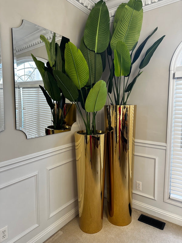 Luxe Mirror Gold Vase 40*40*113 - LARGE - RESTOCK April 30