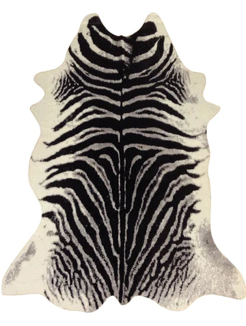 Modern Rustic Faux Fur Art Hide Zebra Rugs 5x7