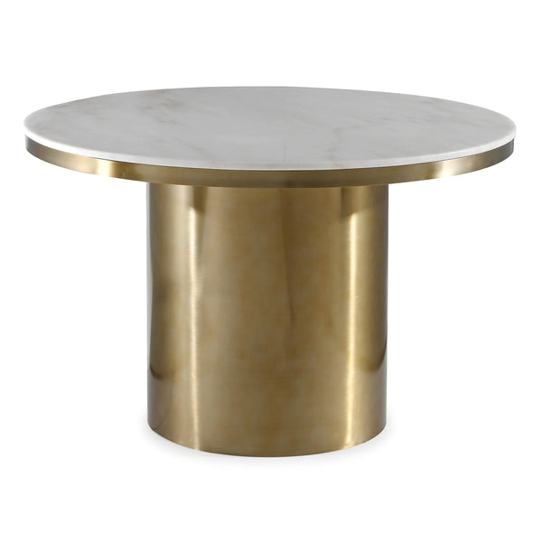 TOV Furniture Round Alisin Dining Table with Marble Top and Pedestal Base TOV-GT5506 IMAGE 1