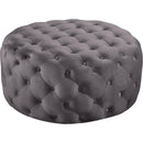 Meridian Addison Fabric Ottoman 122Grey IMAGE 1