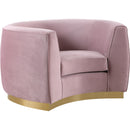 Meridian Julian Stationary Fabric Chair 620Pink-C IMAGE 1