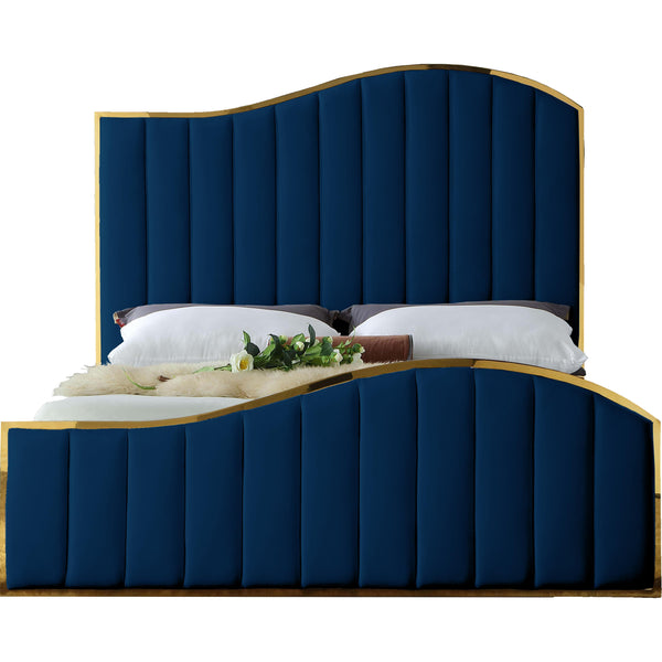 Meridian Jolie Queen Upholstered Platform Bed JolieNavy-Q IMAGE 1