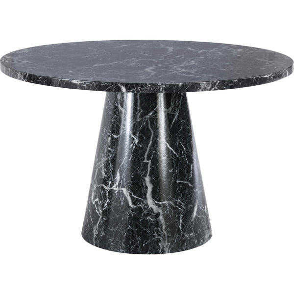 Meridian Round Omni Dining Table with Faux Marble Top and Pedestal Base 922-T IMAGE 1