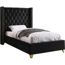 Meridian Barolo Twin Upholstered Platform Bed BaroloBlack-T IMAGE 1