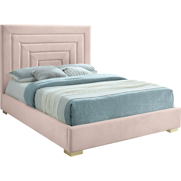 Meridian Nora Queen Upholstered Platform Bed NoraPink-Q IMAGE 1