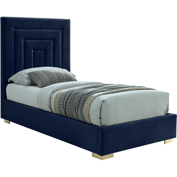 Meridian Nora Twin Upholstered Platform Bed NoraNavy-T IMAGE 1