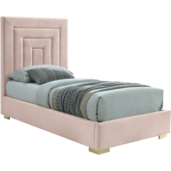 Meridian Nora Twin Upholstered Platform Bed NoraPink-T IMAGE 1