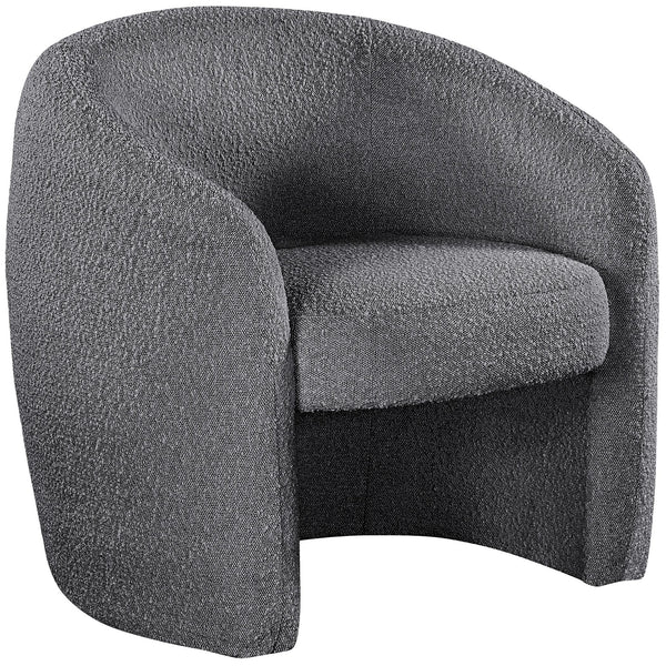 Meridian Acadia Stationary Fabric Accent Chair 543Grey IMAGE 1