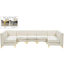 Meridian Alina Fabric Sectional 604Cream-Sec7A IMAGE 1