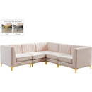 Meridian Alina Fabric Sectional 604Pink-Sec5C IMAGE 1