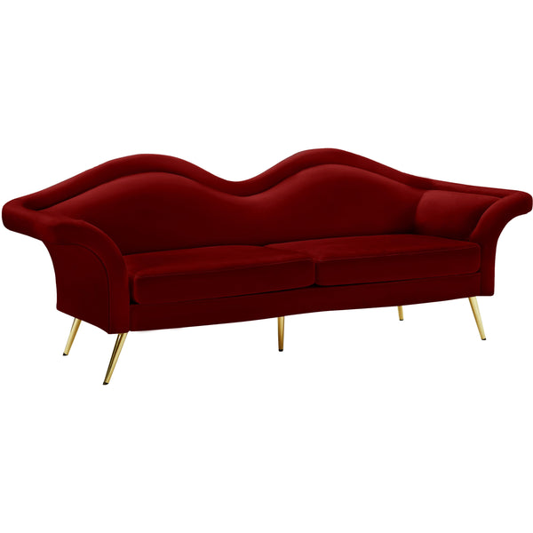 Meridian Lips Stationary Fabric Sofa 607Red-S IMAGE 1
