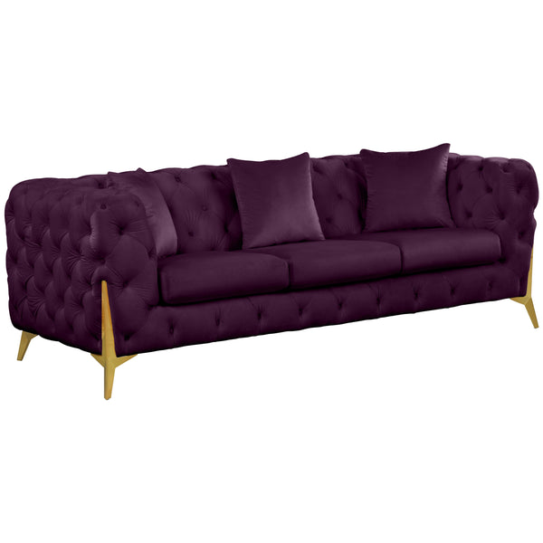 Meridian Kingdom Stationary Fabric Sofa 695Purple-S IMAGE 1