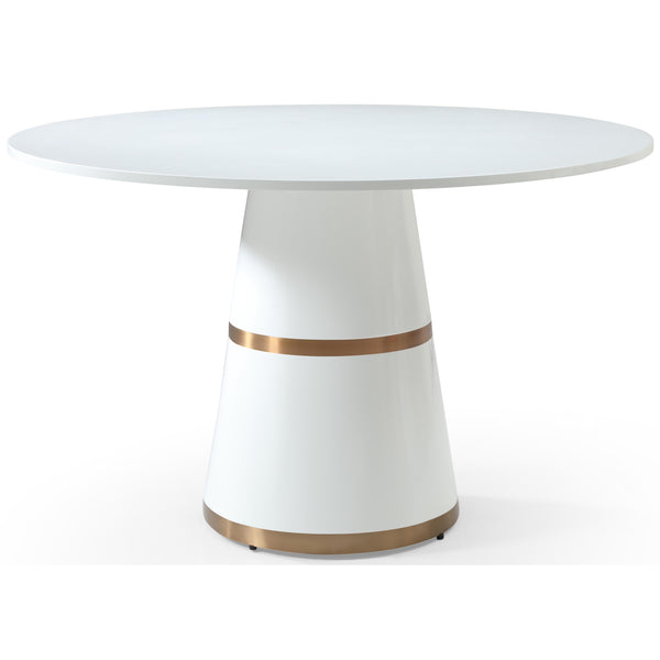 Meridian Round Hans Dining Table with Pedestal Base 813-T IMAGE 1