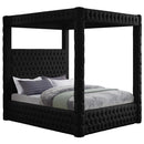 Meridian Royal Queen Canopy Bed RoyalBlack-Q IMAGE 1