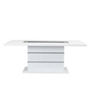 Acme Furniture Elizaveta Dining Table with Pedestal Base DN00814 IMAGE 2