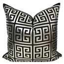 GLIDE 22x22 PILLOW COVER-BLACK &SLIVER