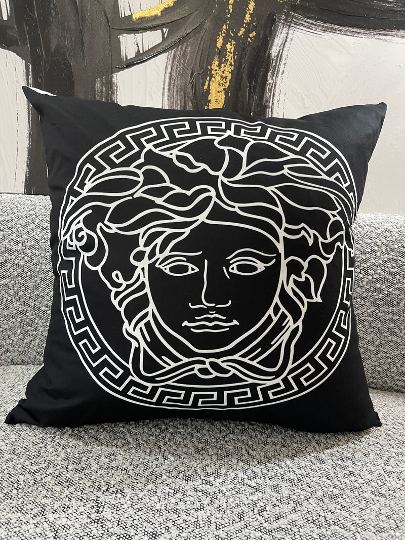 VERSACE 20x20 PILLOW COVER-BLACK&WHITE