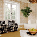 TOV-OC68930 Pippa Black Geometric Jaquard Weave Stool