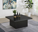 Devar Square Engineered Wood Cocktail Coffee Table Black 706408