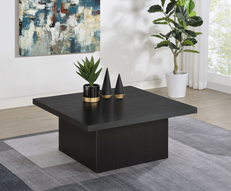 Devar Square Engineered Wood Cocktail Coffee Table Black 706408