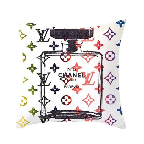 CHANEL&LV PERFUME 20X20 PILLOW COVER-MULTICOLOR