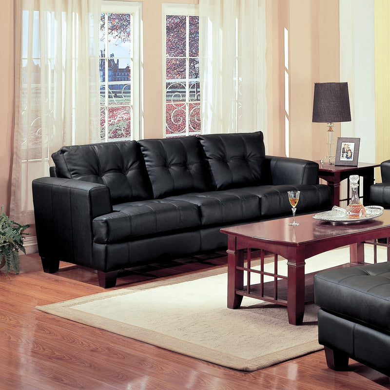 Coaster Furniture Samuel Stationary Bonded Leather Sofa 501681 IMAGE 2
