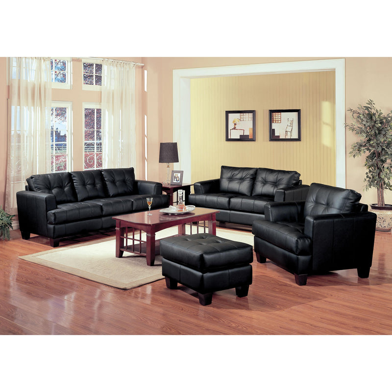 Coaster Furniture Samuel Stationary Bonded Leather Sofa 501681 IMAGE 3