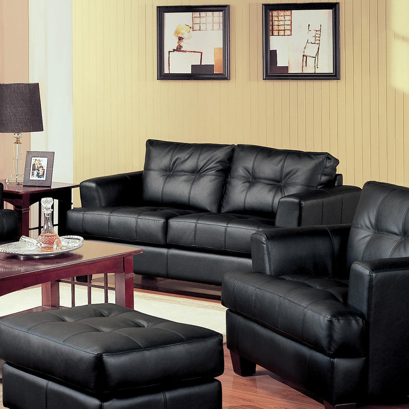 Coaster Furniture Samuel Stationary Bonded Leather Loveseat 501682 IMAGE 2