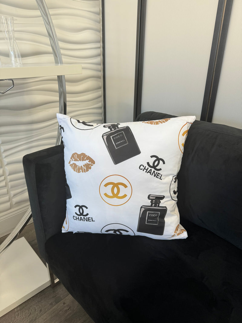 Throw Pillows Chanel Pillow Cases CHANEL LIPS PERFUME 20x20 PILLOW