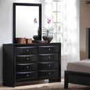  Coaster Furniture Briana 200704 Dresser Mirror - Black IMAGE 2