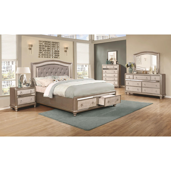 Coaster Furniture Bling Game 204180KE 7 pc King Upholstered Bedroom Set with Storage IMAGE 1