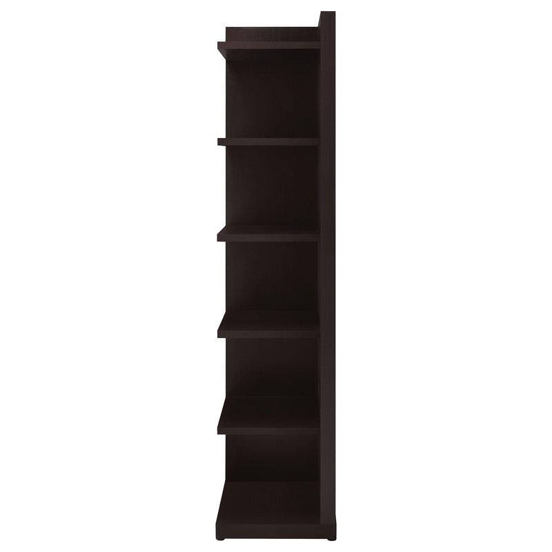 Coaster Furniture Alder 800270 71-inch 6-shelf Corner Bookcase - Cappuccino IMAGE 5