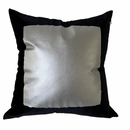 BLOCK GEOMETRIC 22x22 PILLOW COVER -BLACK&SILVER