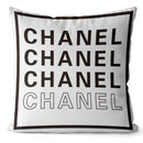 CHANEL 20x20 PILLOW COVER- CHOCOLATE & WHITE