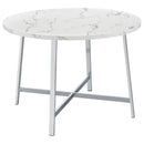 120400 Coaster Carrara Faux Marble dining table