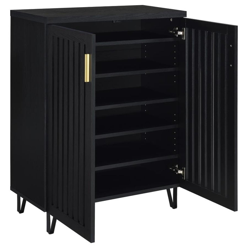 Coaster Furniture 950422 BRIXTON 2-DOOR ENTRYWAY SHOE STORAGE CABINETS BLACK