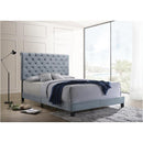 310041KE Warner Eastern King Upholstered Bed Slate Blue by Coaster