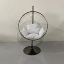 960 Acrylic Swing Gray W/ White Cushions