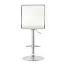 Ashbury Upholstered Adjustable Bar Stools White and Chrome 122089