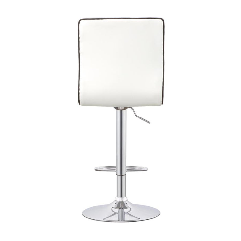 Ashbury Upholstered Adjustable Bar Stools White and Chrome 122089