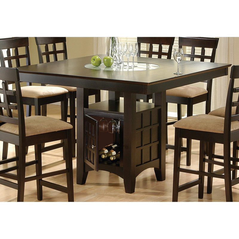 Coaster Furniture Square Clanton Counter Height Dining Table with Pedestal Base 100438 IMAGE 2