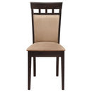 Coaster Furniture Gabriel 100773 Closed Back Dining Side Chair - Cappuccino (Set of 2) IMAGE 2